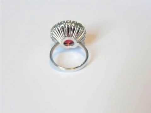 Turmalin Ring mit Brillantbesatz