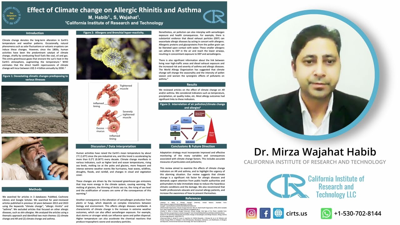 Effect of Climate change on Allergic Rhinitis and Asthma - Dr. Mirza Wajahat Habib