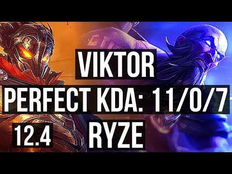 VIKTOR vs RYZE (MID) | 11/0/7, Quadra, Legendary | KR Master | 12.4