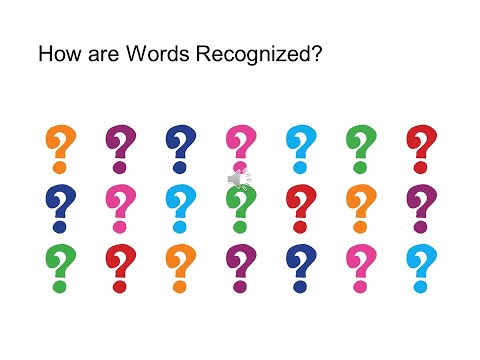 How are Words Recognized