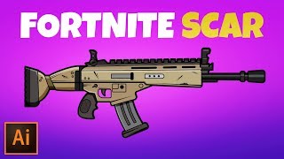 How to Make a FORTNITE SCAR in Adobe Illustrator!