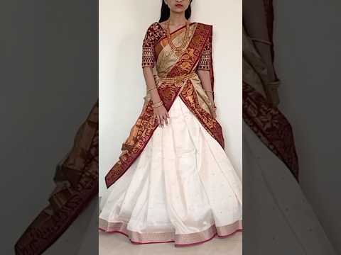 Lehenga Saree draping #shorts  #sareefashion #lehanga  @GroomingwithUtkarsha