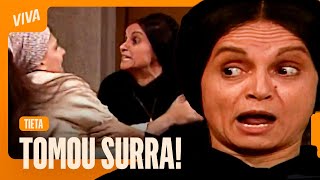 APANHOU! TONHA DÁ UMA SURRA EM PERPÉTUA APÓS DISCUSSÃO | TIETA | CENAS MARCANTES