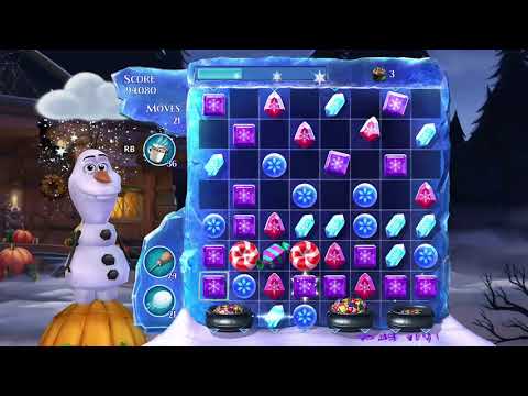 Frozen Free Fall: Snowball Fight, Summer Level 46, Walkthrough, No Power Ups, Excellent