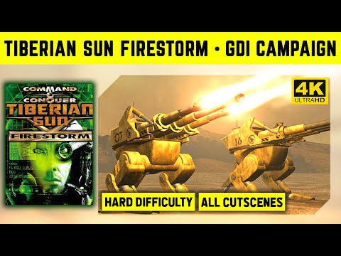 C&C TIBERIAN SUN FIRESTORM 4K - GDI CAMPAIGN ON HARD - ALL CUTSCENES