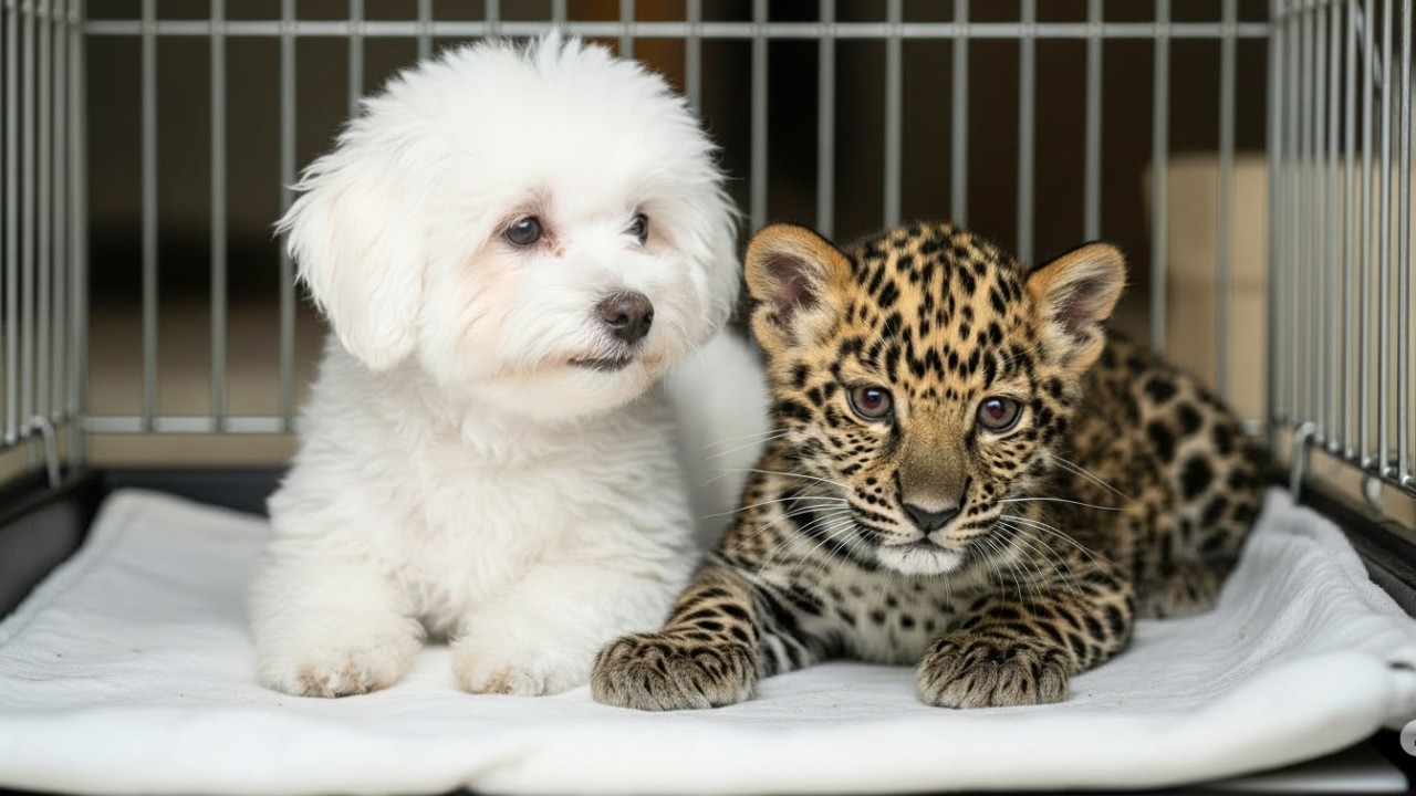 母を失ったヒョウの子を、一匹の犬が実の子のように育てた――保護センター中が涙した感動の物語