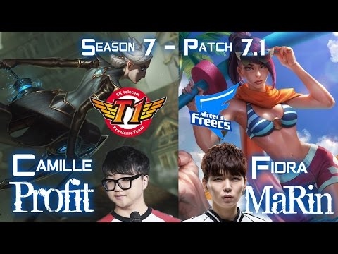 SKT T1 Profit CAMILLE vs AFs MaRin FIORA Top - Patch 7.1 KR Ranked