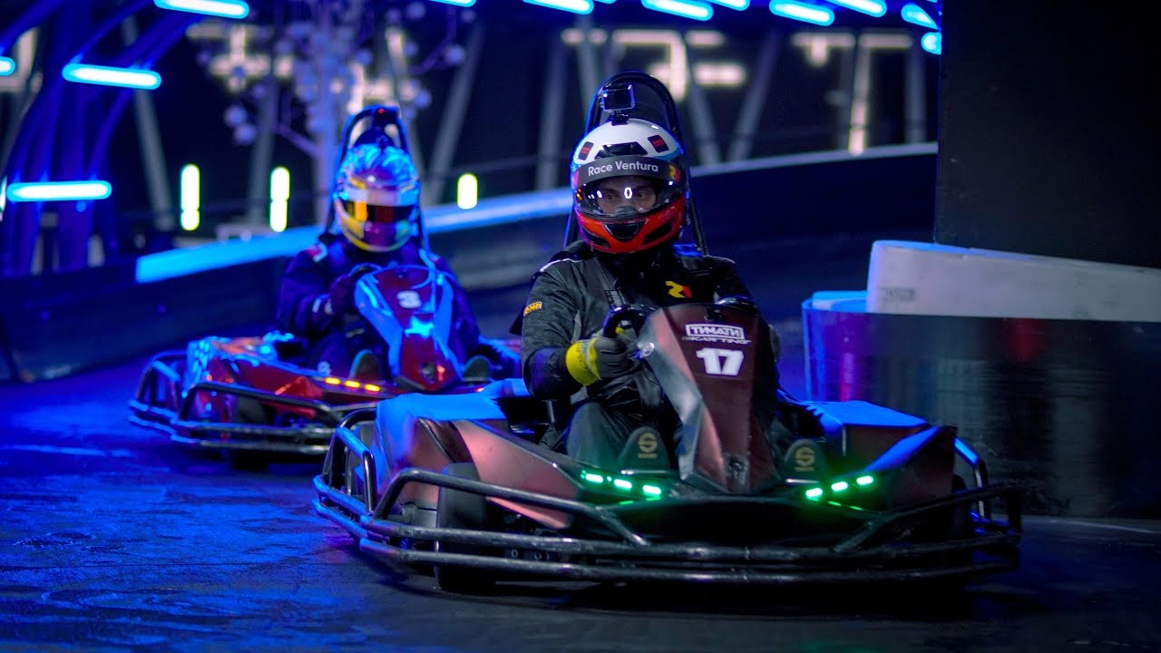 Mechanic checking kart