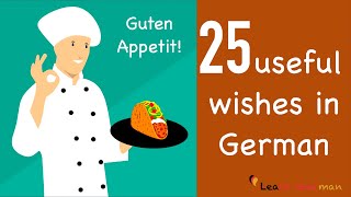 Learn German | German for daily use | 25 useful Wishes | Wish someone | jemandem etwas wünschen