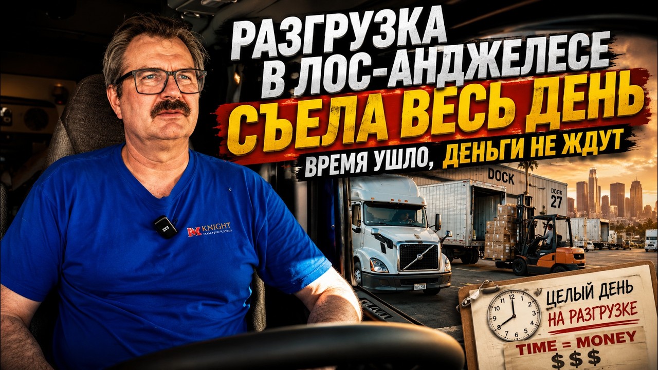 Разгрузка в Лос-Анджелесе съела весь день: время ушло, деньги не ждут!