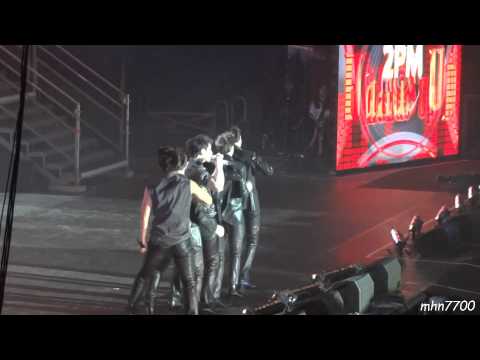 [HD fancam] 120208 2PM - ment + Put Your Hands Up @ Music Bank Paris