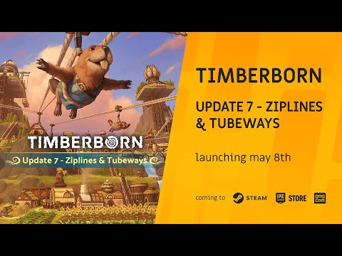 Timberborn - Update 7 - Ziplines & Tubeways Trailer | The Triple-i Initiative