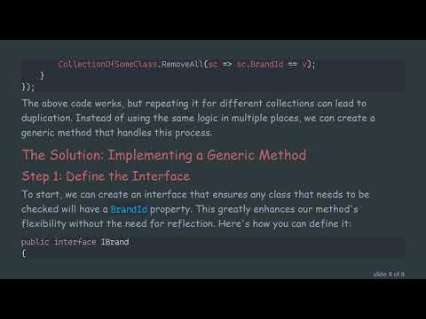 How to Create a Generic Method for Removing Items Based on a Property in C#