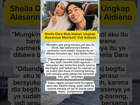 Sheila Dara Blak-blakan Ungkap Alasannya Menikahi Vidi Aldiano #shorts #sheiladara #vidialdiano