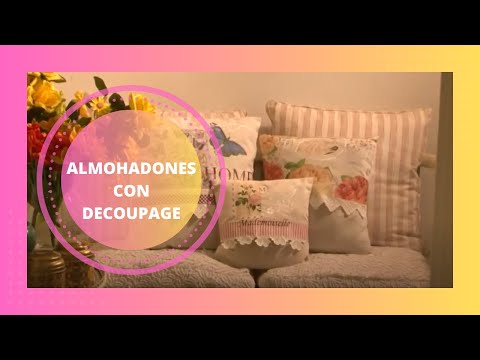 Almohadones con decoupage - Martha Cacacio