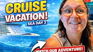 🚢 Sea Day 2 on Carnival Mardi Gras! BBQ, Water Slides & The CRAZY Drop Slide 🌊🔥