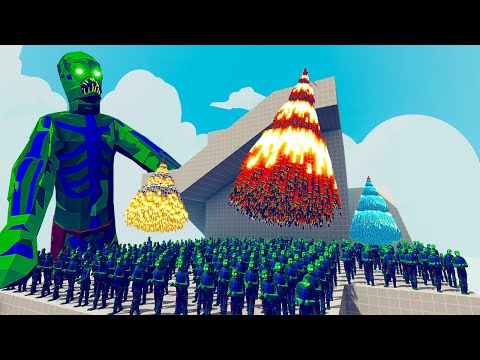 200x MUTANT STALKER vs 4x EVERY GOD - Totally Accurate Battle Simulator TABS