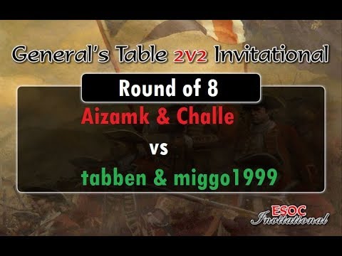 [AoE3] Aizamk & Challe vs tabben & miggo1999 − RO8 − The General's Table 2v2 Invitational