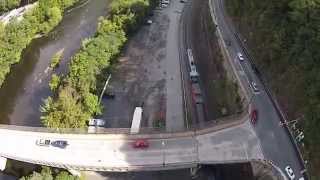 preview picture of video 'Jim Thorpe Bridge Project Sept 2014 With A Train.'