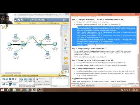 6.2.2.4 - 3.2.2.4 Packet Tracer - Configuring Trunks