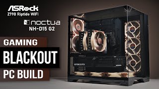 BLACKOUT PC BUILD | No RGB | Lian Li O11 Vision + Noctua + Core i7 14700k + RTX4080 + ASRock Z790