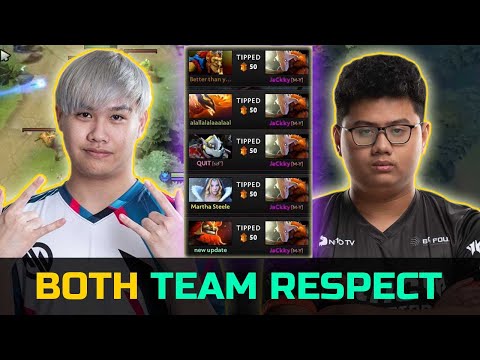 PLAYERS TIPPING AND RESPECTING JACKKY - ARMEL VS JACKKY DOTA 2