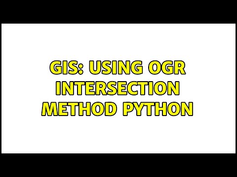 Gis Using Ogr Intersection Method Python