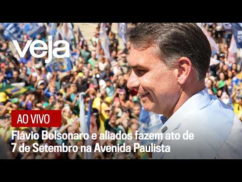 AO VIVO: Flávio Bolsonaro e aliados fazem ato de 7 de Setembro na Avenida Paulista