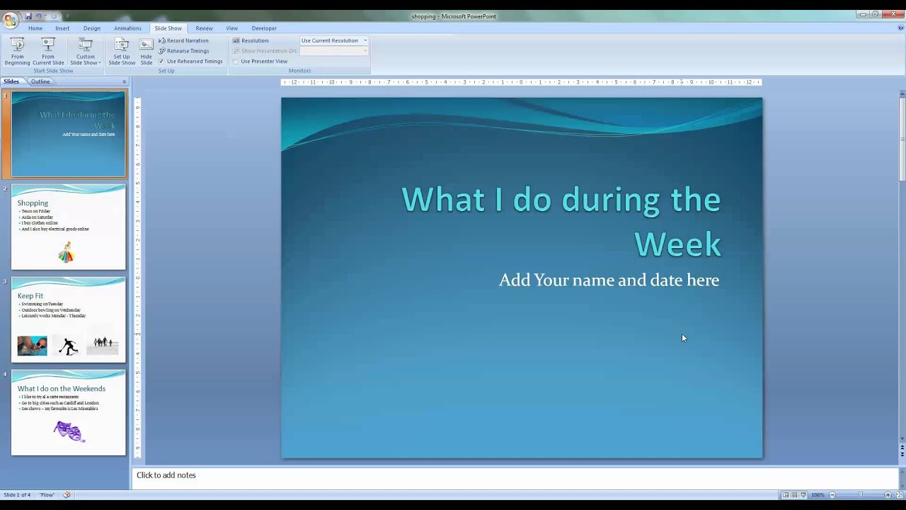 Microsoft Office PowerPoint 2007 - Run a Slide Show