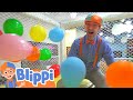 Blippi Learns Colors And Numbers At An Indoor Playground Kids Time Educational Videos For Kids