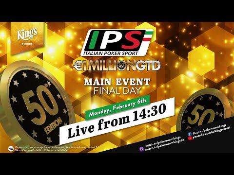 🇮🇹🏆 Final Day of €380 IPS 50th Edition Main Event live from King's 👑