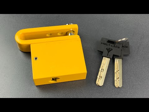 867】珍しいMul-T-Lockバイクのディスクブレーキロックをピックしてガッツポーズ ([867] Unusual Mul-T-Lock Motorcycle Disc Brake Lock Picked and Gutted)