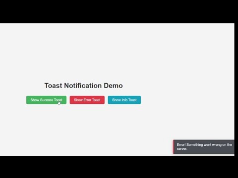 Toast Notification Html Css Javascript Full Source Code