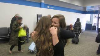 TWINS REACTION - Sisters reunion after 18 months apart