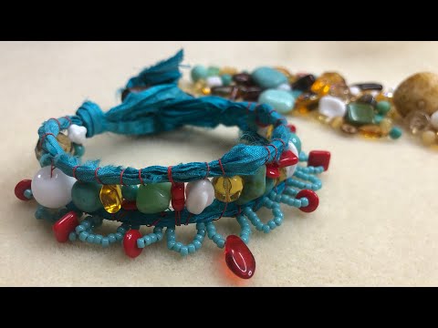 Make Sari Silk Bracelet Using the New Silver Silk Loom /Jewel School Live with Tricia & Amber