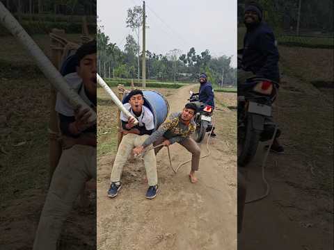 The boy had fun while crossing the road.75#automobile #motorcycle