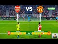 Arsenal vs Manchester United - Penalty Shootout 2023 | Bruno vs Saka | eFootball PES Gameplay