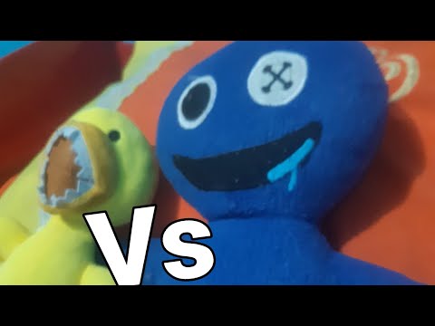 Azul Babão Do Roblox (Rainbow Friends) Vs Mussoumano-Batalha Com Games De Pelúcia
