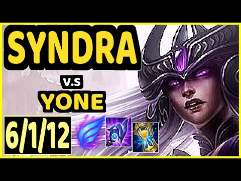 T1 FAKER (SYNDRA) vs YONE - 6/1/12 KDA MID GAMEPLAY - KR Ranked DIAMOND
