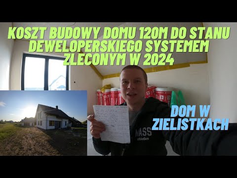 Koszt budowy domu 120m do stanu deweloperskiego systemem zleconym w 2024 Dom w zielistkach ver 3