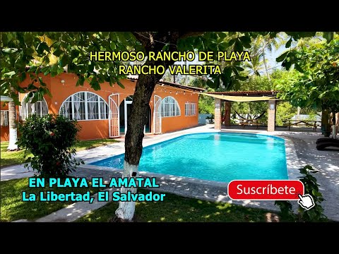 RANCHO VALERITA, Para Hospedarse En Playa El Amatal, La Libertad, El Salvador.
