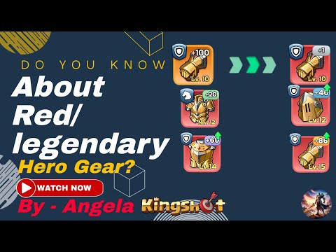 Everything you need to know about Red or legendary Hero gears in kingshot🤔🫣