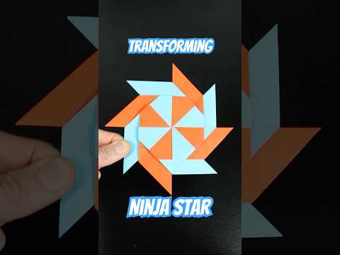 Transforming Ninja Star Origami #shorts