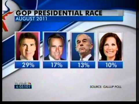 Click to Watch the Perry and Paul gain ground over Bachman and Romney video