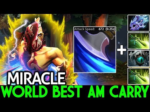 MIRACLE [Anti Mage] World Best AM Carry Toying Enemy Gameplay 7.22 Dota 2