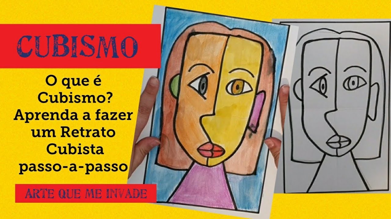 CUBISMO para crianças | FÁCIL |COMO FAZER Retrato Cubista - O que é Cubismo?