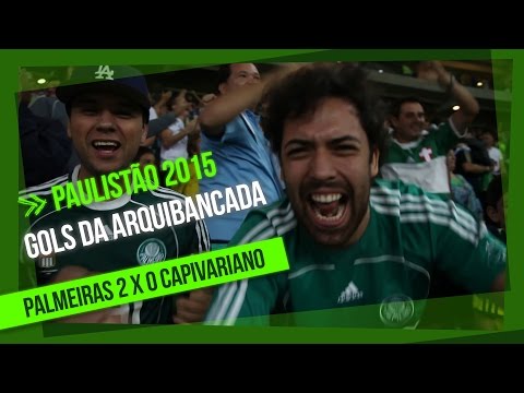 Gols da arquibancada - Palmeiras 2 x 0 Capivariano - Paulistão 2015