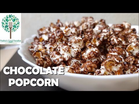 Chocolate Popcorn Recipe with cocoa powder | chocolate popcorn recipe | homemade chocolate popcorn