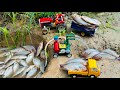 Catch Fish Using Mini Water Pump Fishing Exciting Diy Tractor ‪ Sunfarming7533‬