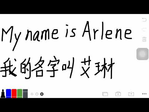 How to say and write My name is Arlena in Mandarin and ShangHainese